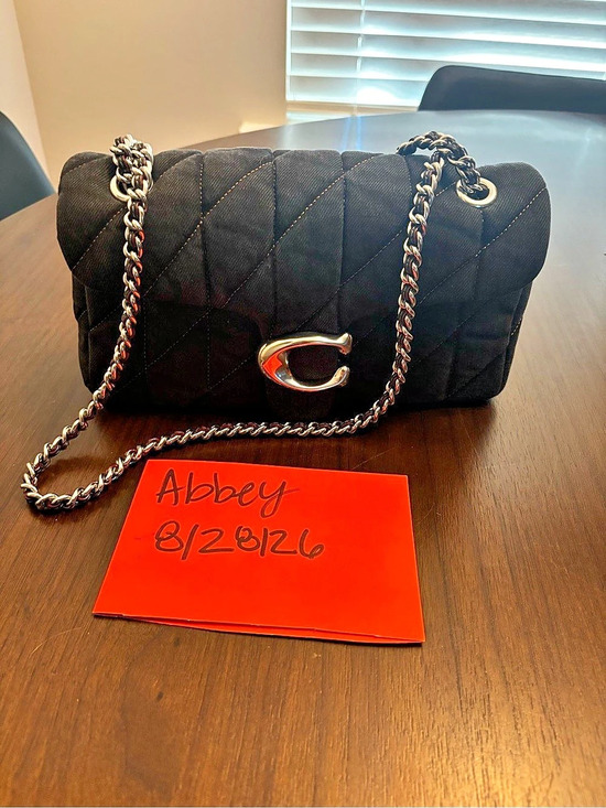 Coach Handbags - Coach Tabby Shoulder Bag 26 with Quilting in Denim Quilted Chain Shoulder Bag bl
